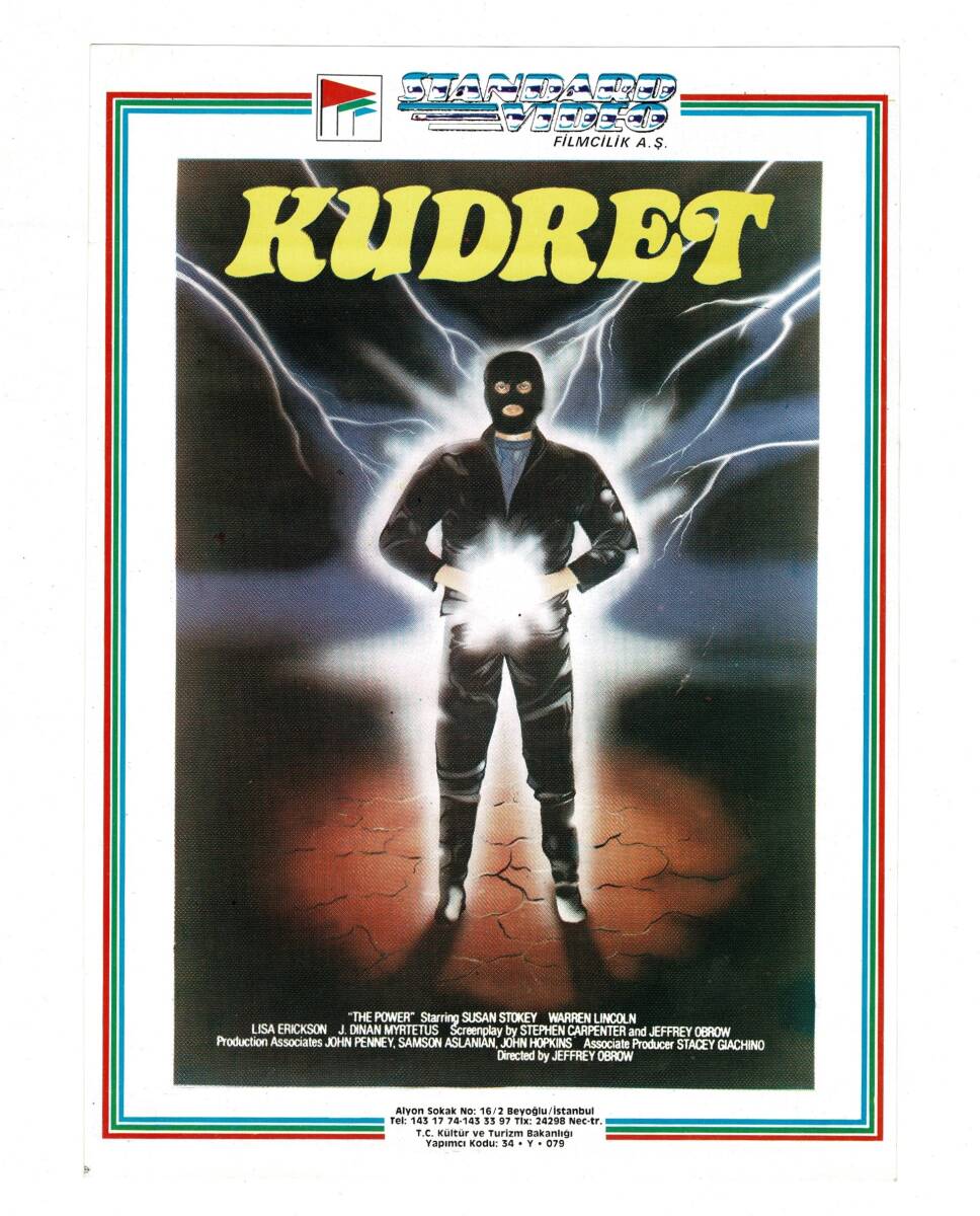 Kudret (The Power - 1984) Susan Stokey - Orijinal Nostaljik Video Kaset Afişi - 20.5x29 cm AFIS82 - 1