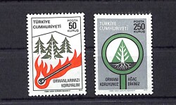 Orman Konulu Sürekli Seri, 2 Pul Seri PPT2378 - Gökçekoleksiyon