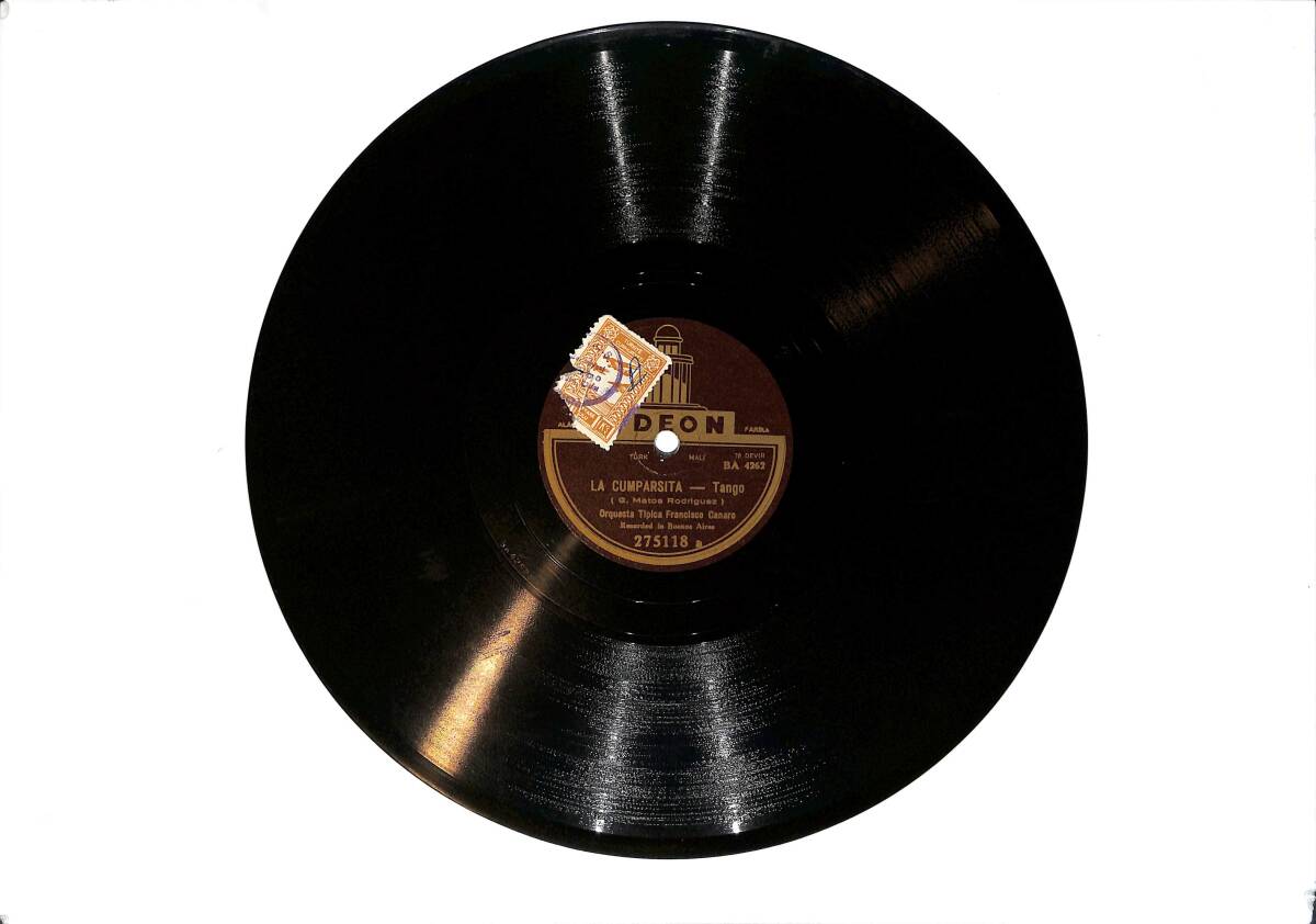 Orquesta Tipica Francisko Canaro - La Cumparsita Tango / Ojos Negros Que Fascinan Tango TAŞ PLAK (10/7.5) PLK26188 - 1