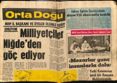 Orta Doğu Gazetesi 1 Kasım 1978 - IMF Yeni Tavizler İstemek İçin Türkiyeye Geliyor GZ71979 - 1