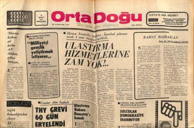 Orta Doğu Gazetesi 10 Şubat 1977 - Kıbrısta Onbinlerce Türk Kadını Bugün Miting Yapıyor GZ72366 - 2