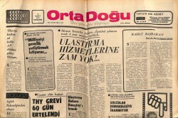 Orta Doğu Gazetesi 10 Şubat 1977 - Kıbrısta Onbinlerce Türk Kadını Bugün Miting Yapıyor GZ72366 - 1