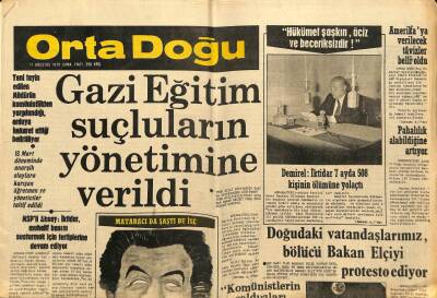 Orta Doğu Gazetesi 11 Ağustos 1978 - Amerikaya Verilecek Tavizler Belli Oldu GZ89401 - 1