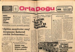 Orta Doğu Gazetesi 11 Şubat 1977 - Çığ Yüzünden 400 Yolcu Erzurum - Muş Karayolunda Mahsur Kaldı GZ72363 - 2