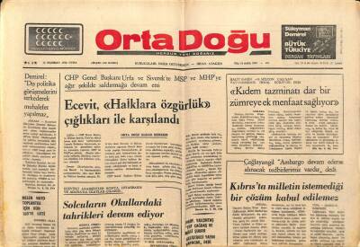 Orta Doğu Gazetesi 13 Haziran 1975 - Solcuların Okullardaki Tahrikleri Devam Ediyor GZ89241 - 1