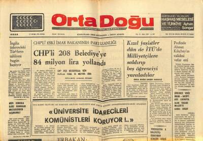 Orta Doğu Gazetesi 17 Ocak 1975 - Sadi Irmak Konyaya Konya ya Gitti GZ89319 - 1