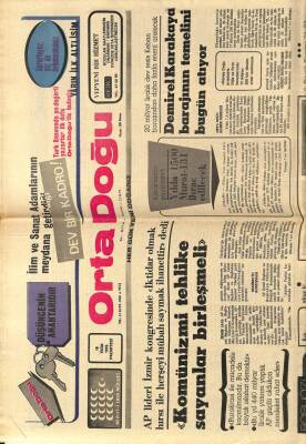 Orta Doğu Gazetesi 18 Ekim 1976 - Süleyman Demirel Karakaya Barajının Temelini Atıyor GZ89353 - 1