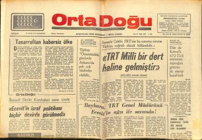 Orta Doğu Gazetesi 20 Ocak 1975 - TRT Milli Bir Dert Haline Gelmiştir GZ89320 - 1