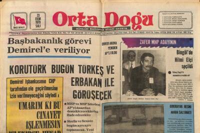 Orta Doğu Gazetesi 23 Ekim 1979 - Bingöl Belediye Başkanı Hilmi Elçi Seçildi GZ89309 - 1