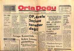 Orta Doğu Gazetesi 23 Eylül 1974 - DP Acele Seçime Taraftar Değil GZ103289 - 2