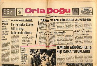 Orta Doğu Gazetesi 24 Eylül 1976 - Cenk Koray 16 Yıllık Tenis Hakemi GZ89264 - 1