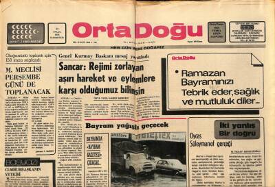 Orta Doğu Gazetesi 25 Eylül 1976 - Kaddafi Arap Dünyasını Eleştiriyor GZ89262 - 1