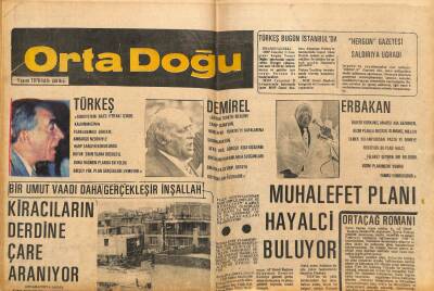 Orta Doğu Gazetesi 25 Kasım 1978 - Kiracıların Derdine Çare Aranıyor GZ89278 - 1