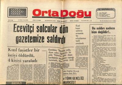 Orta Doğu Gazetesi 25 Nisan 1975 - Ömer Sevinçler,Kendimi Yakacağım GZ89362 - 1
