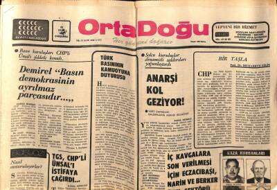 Orta Doğu Gazetesi 26 Ocak 1977 - Mısırlılar Nasır Dönemini Özlüyor GZ72362 - 1