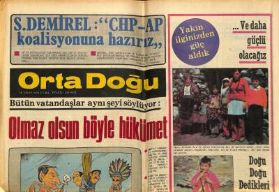 Orta Doğu Gazetesi 28 Nisan 1978 - Ömer Faruk AkıncıSopalar Kimin İçin? GZ89337 - 1