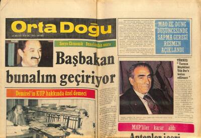 Orta Doğu Gazetesi 29 Ağustos 1978 - Bülent Ecevit Bunalım Geçiriyor GZ89403 - 1