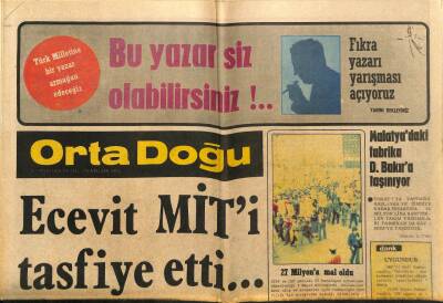 Orta Doğu Gazetesi 5 Mayıs 1978 - Bülent Ecevit MİTi Tasfiye Etti GZ89327 - 1