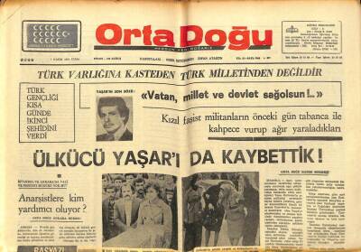 Orta Doğu Gazetesi 7 Kasım 1975 - Yaşar Özciveleri Kaybettik GZ89388 - 1