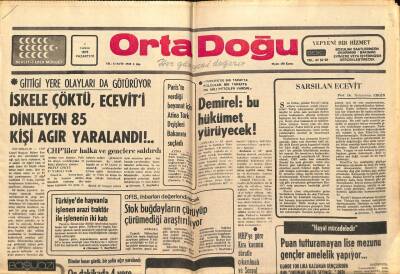 Orta Doğu Gazetesi 8 Kasım 1976 - Beşiktaş İle Fenerbahçe Puanları Paylaştı GZ89254 - 1