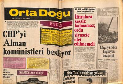 Orta Doğu Gazetesi 9 Ekim 1978 - Libyaya 10 Bin Baş Koyun İhraç Ettik GZ72370 - 2