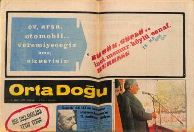 Orta Doğu Gazetesi 9 Kasım 1978 - Şükrü Korkmazgider,Alınabilen Hakları Aldık GZ89270 - 1