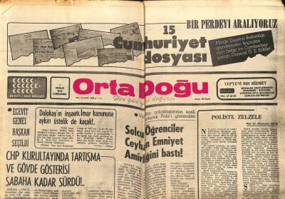 Ortadoğu Gazetesi 1 Aralık 1976 - Solcu Öğrenciler Ceyhan Emniyet Amirliğini Bastı GZ66591 - 1