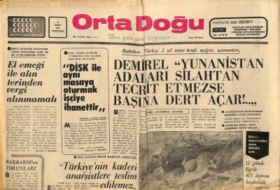 Ortadoğu Gazetesi 10 Mart 1977 - 12 Günde Egede 413 Deprem Kaydedildi GZ90162 - 1