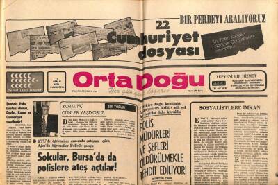 Ortadoğu Gazetesi 11 Aralık 1976 - Solcular Bursada Polislere Ateş Açtı GZ66594 - 2