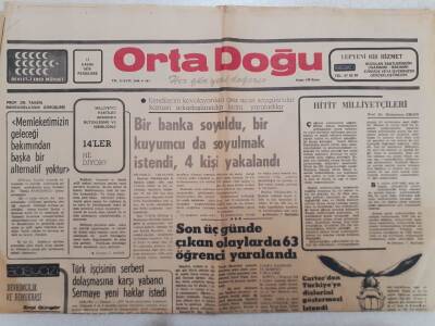 Ortadoğu Gazetesi - 11 Kasım 1976 - Demirel Org. Sancar İle Görüştü GZ111333 - 1