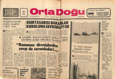 Ortadoğu Gazetesi 11 Mart 1977 - DGM Tasarısı akanlar Kuruluna Sevkediliyor GZ90053 - 1