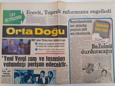 Ortadoğu Gazetesi - 11 Mayıs 1978 - Yeni Vergiler Vatandaşı Perişan Edecektir GZ111434 - 1