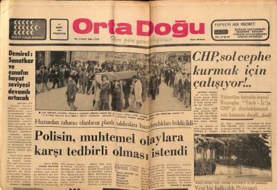 Ortadoğu Gazetesi 14 Mart 1977 - İskenderunda İlk Çelik Elde Edildi GZ90052 - 1