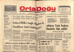 Ortadoğu Gazetesi 14 Şubat 1975 - Kıbrıs Türk Federe Devleti İlan Edildi GZ66521 - 1