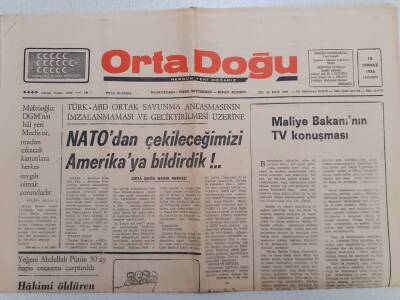 Ortadoğu Gazetesi - 14 Temmuz 1976 - Hakimi Öldüren Yılmaz Güney 19 Yıl Ağır Hapse Mahkum Oldu GZ111366 - 1