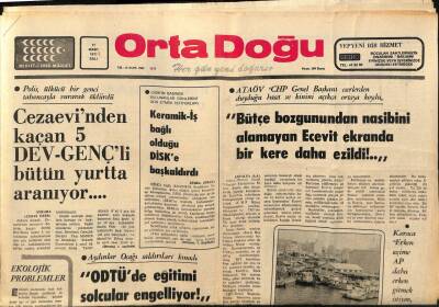 Ortadoğu Gazetesi 15 Mart 1977 - Balıkhane Kumkapı Barınağına Taşınıyor GZ90161 - 1