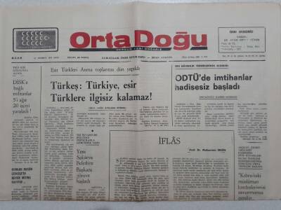 Ortadoğu Gazetesi - 15 Temmuz 1975 - Türkeş Türkiye Esir Türklere İlgisiz Kalamaz GZ111771 - 1
