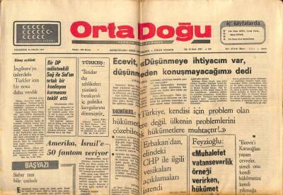 Ortadoğu Gazetesi 16 Eylül 1974 - Erbakandan Elindeki CHP İle İlgili Vesikaları Açıklamaları İstendi GZ66492 - 1