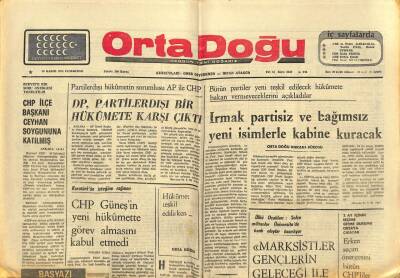 Ortadoğu Gazetesi 16 Kasım 1974 - Ülkü Ocakları Solcu Militanlar Üniversitede Kanlı Olaylar Hazırlıyor GZ93339 - 1