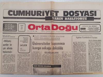 Ortadoğu Gazetesi - 16 Kasım 1976 - Üniversiteler Kapanınca Kavga Sokağa Döküldü GZ111337 - 1