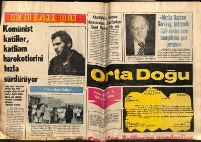 Ortadoğu Gazetesi 2 Kasım 1978 - Mısırın Arap Birliğinden İhracı İsteniyor GZ66533 - 2