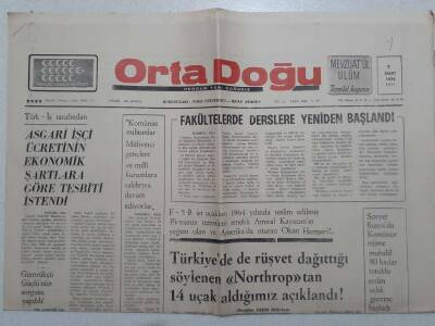 Ortadoğu Gazetesi - 2 Mart 1976 - Fakültelerde Derslere Başlandı - GZ111750 - 1