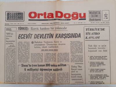 Ortadoğu Gazetesi - 2 Şubat 1976 - Türkeş Ecevit Katıksız Bir Yalancıdır GZ111472 - 1