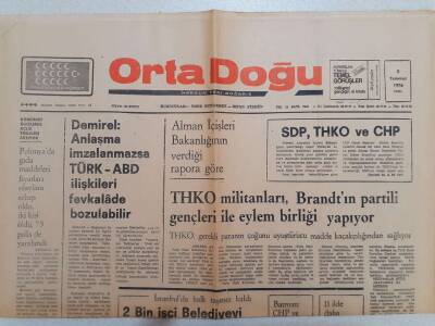 Ortadoğu Gazetesi - 2 Temmuz 1976 - Demirel Anlaşma İmzalanmazsa Türk-ABD İlişkileri Fevkalade Bozulabilir GZ111371 - 1