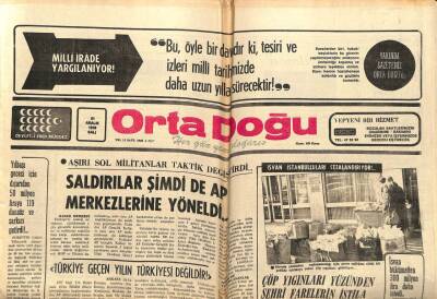 Ortadoğu Gazetesi 21 Aralık 1976 - İsyan İstanbulluları Cezalandırıyor GZ66546 - 2