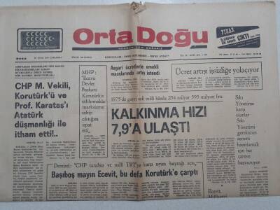Ortadoğu Gazetesi - 21 Ocak 1976 - Kalkınma Hızı 7,9a Ulaştı GZ111510 - 1