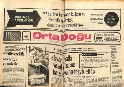 Ortadoğu Gazetesi 22 Aralık 1976 - Milliyetçilik Solculuğu Yenmiştir GZ66547 - 1