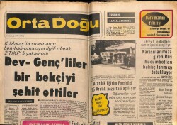 Ortadoğu Gazetesi 22 Aralık 1978 - Dev-Gençliler Bir Bekçiyi Şehit Ettiler GZ66535 - 2