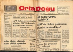 Ortadoğu Gazetesi 22 Ekim 1975 - MSPnin Kıbrıs Politikasını Demirelde Destekliyor GZ66484 - 1