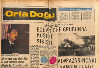 Ortadoğu Gazetesi 23 Kasım 1978 - Ecevit CHP Grubunda Köşeye Sıkıştı GZ66500 - 2
